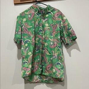 Ralph Lauren Green Paisley Casual Shirt